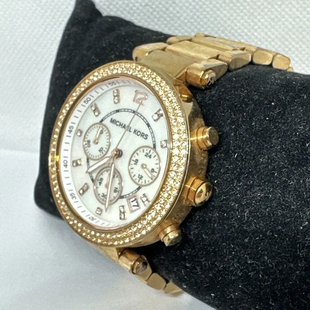 Michael Kors Parker MK5491 Women's Gold Stainless Steel Analog Dial Watch NUL32